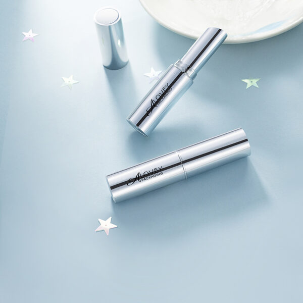 Round Silver Lip Stick Tube With Private Label Printed LS-P0065B