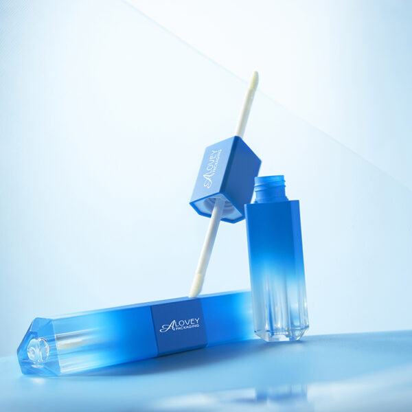 Wholesale Double wall diamond shape triangle double side lipgloss tube