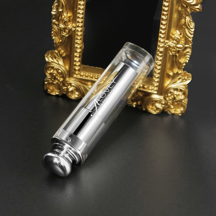 Dior Ball Top Slim silver lipstick tube with clear cap