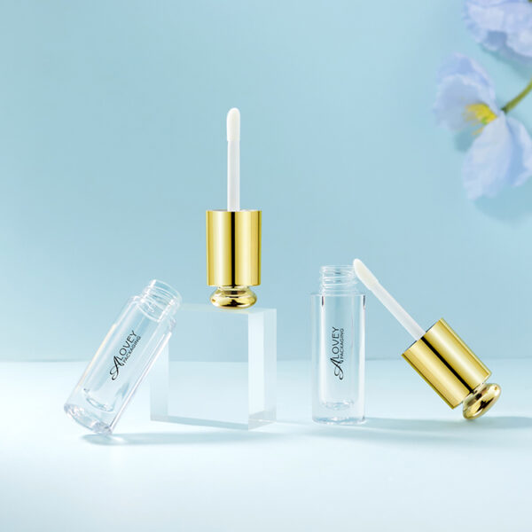 Luxury gold top cap mini lipgloss tube 2.5ml