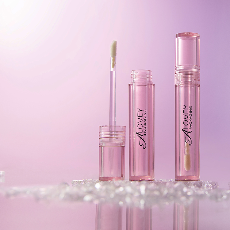Pink lip gloss tube