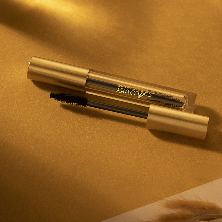 Custom empty mascara tube with brush applicator