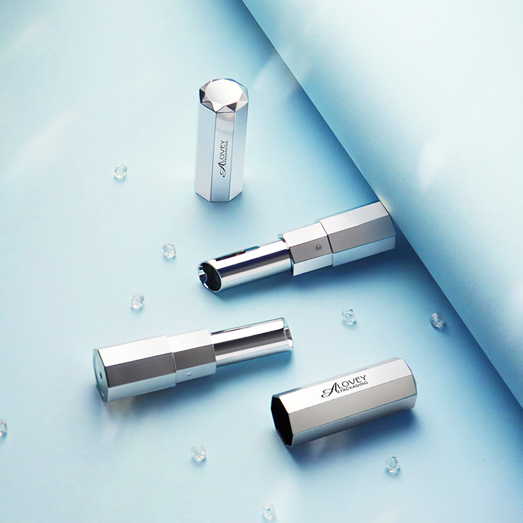 silver lipstick tube