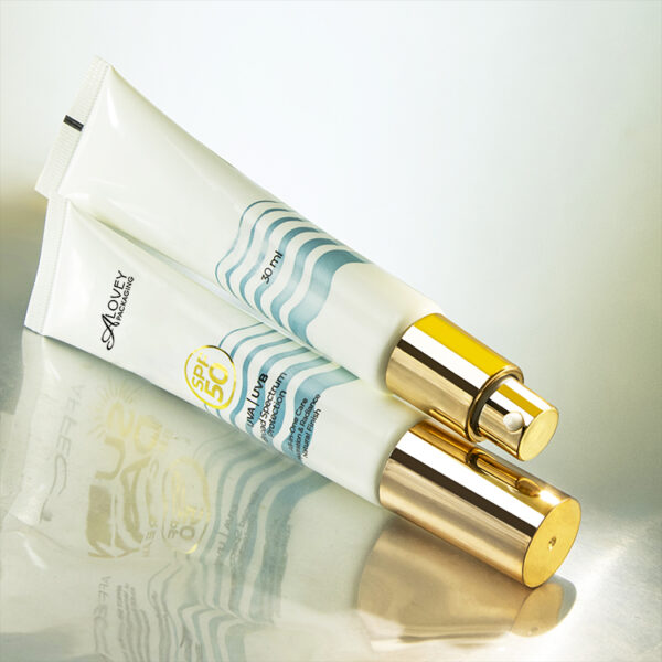 Wholesale Plastic Soft Cosmetic Tube With Pump  For Sunscreen 30ml